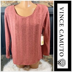Vince camuto blush knit top